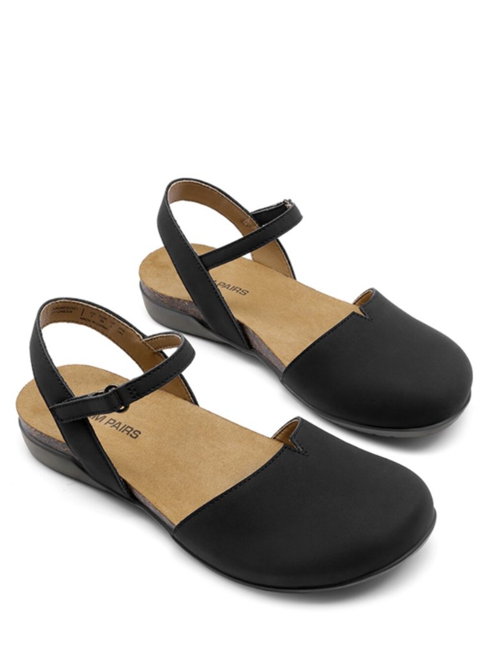 Dream Pairs Black Closed Toe Arch Support Sandals/NIB/8